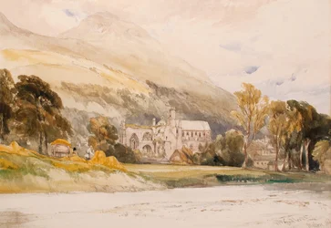Schotland: Melrose Abbey, 1842